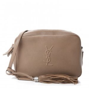 SAINT LAURENT Lambskin Monogram Small Lou Camera Bag